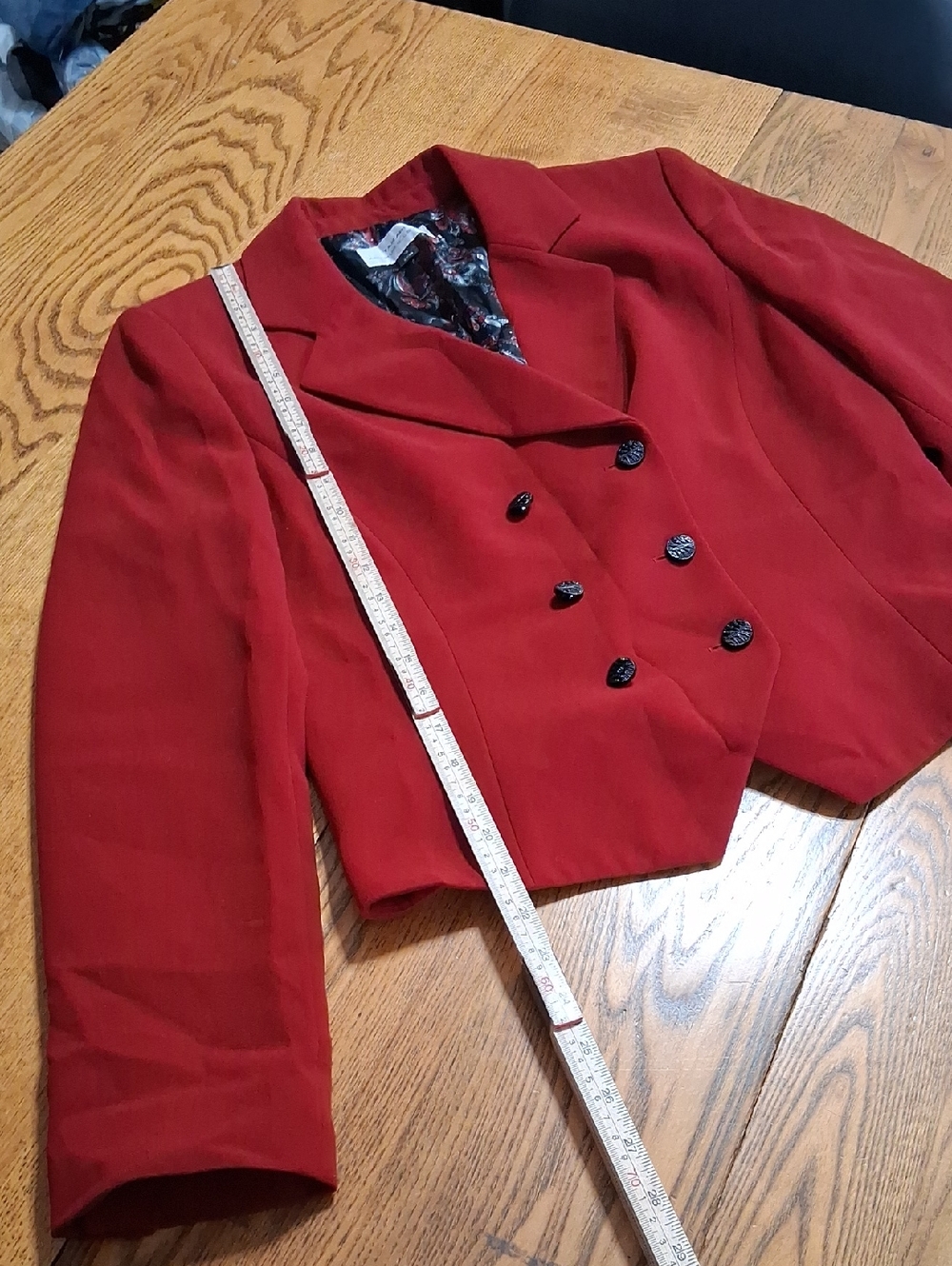 TAHARI Blazer Womens 10 RED Jacket Coat Office Work Casual Preowned Used